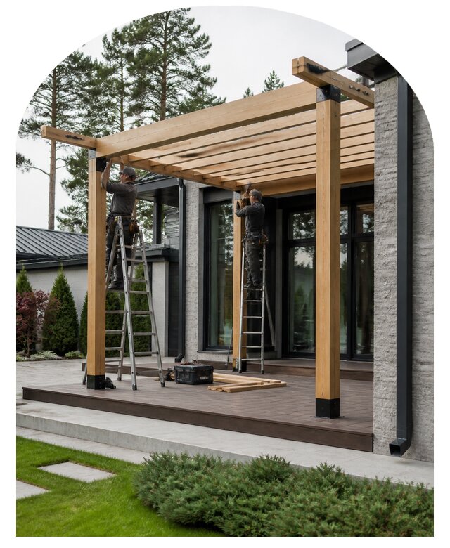Монтаж перголы в Чехове по цене от 15149 р. | Метпроект-Чхв
